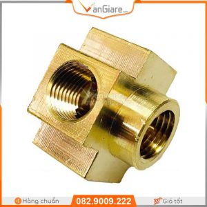 5 ngã ren trong thau 9 5-ways-female-thread-brass-fitting