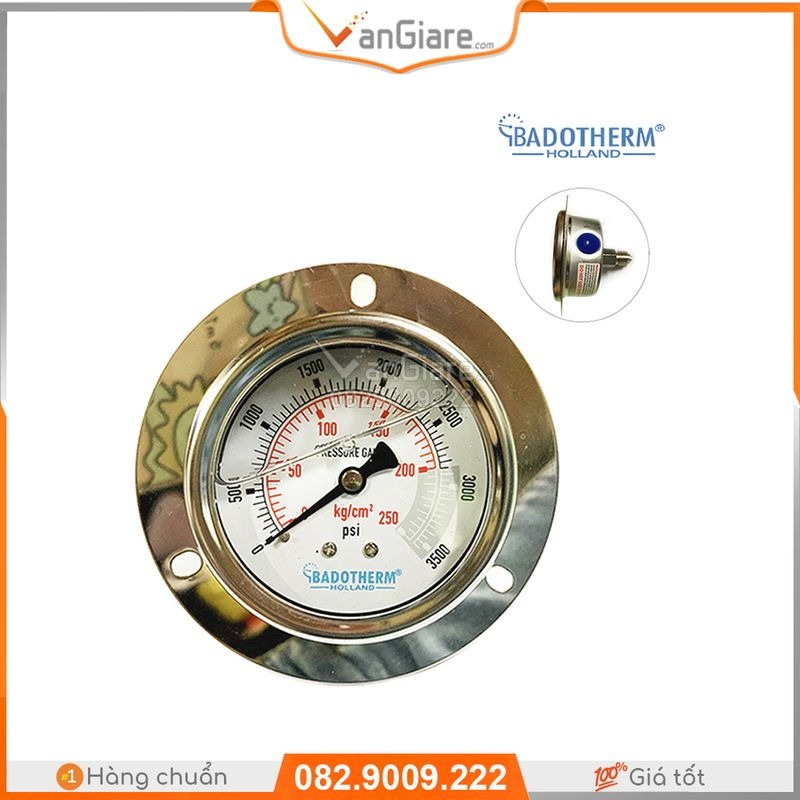 Đồng hồ áp suất Holland Badotherm chính hãng chân ngang - Mẫu mới 1 Dong-ho-ap-badotherm-holland-moi-chan-sau
