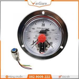 Đồng hồ áp suất 3 kim - có dầu, mặt 100mm, chân sau - TQ 10 dong-ho-ap-tiep-diem-dien-3-kim-co-dau-chan-sau-tq
