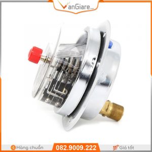 Đồng hồ áp suất 3 kim - có dầu, mặt 100mm, chân sau - TQ 9 electric-contact-pressure-gauge-oil-back-mounted