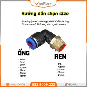 Co nối ống khí nén ren ngoài PL 12 noi-nhanh-hoi-ren-ngoai-PL-xanh